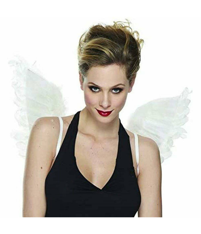 Ali Da Angelo Bianche Piume In Poliestere Accessorio Costume Carnevale Halloween         