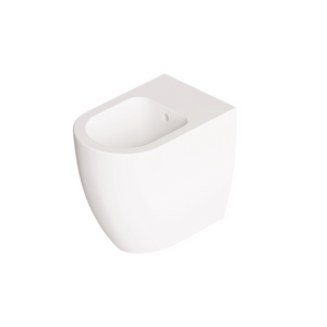 Coppia Di Sanitari Alice Ceramica Da Terra Filo Muro Senza Brida Bianco Opaco "Form"