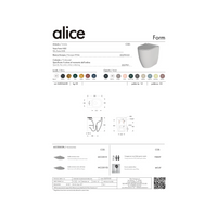 Coppia Di Sanitari Alice Ceramica Da Terra Filo Muro Senza Brida Bianco Lucido "Form"