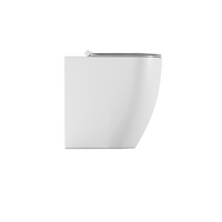 Coppia Di Sanitari Alice Ceramica Da Terra Filo Muro Senza Brida Bianco Lucido "Form"