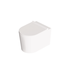 Coppia Di Sanitari Alice Ceramica Sospeso Senza Brida Bianco Lucido "Form"