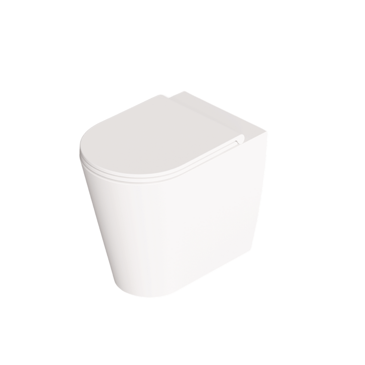 Coppia Di Sanitari Da Terra Alice Ceramica Filo Muro Senza Brida Bianco Opaco "Hide Round"