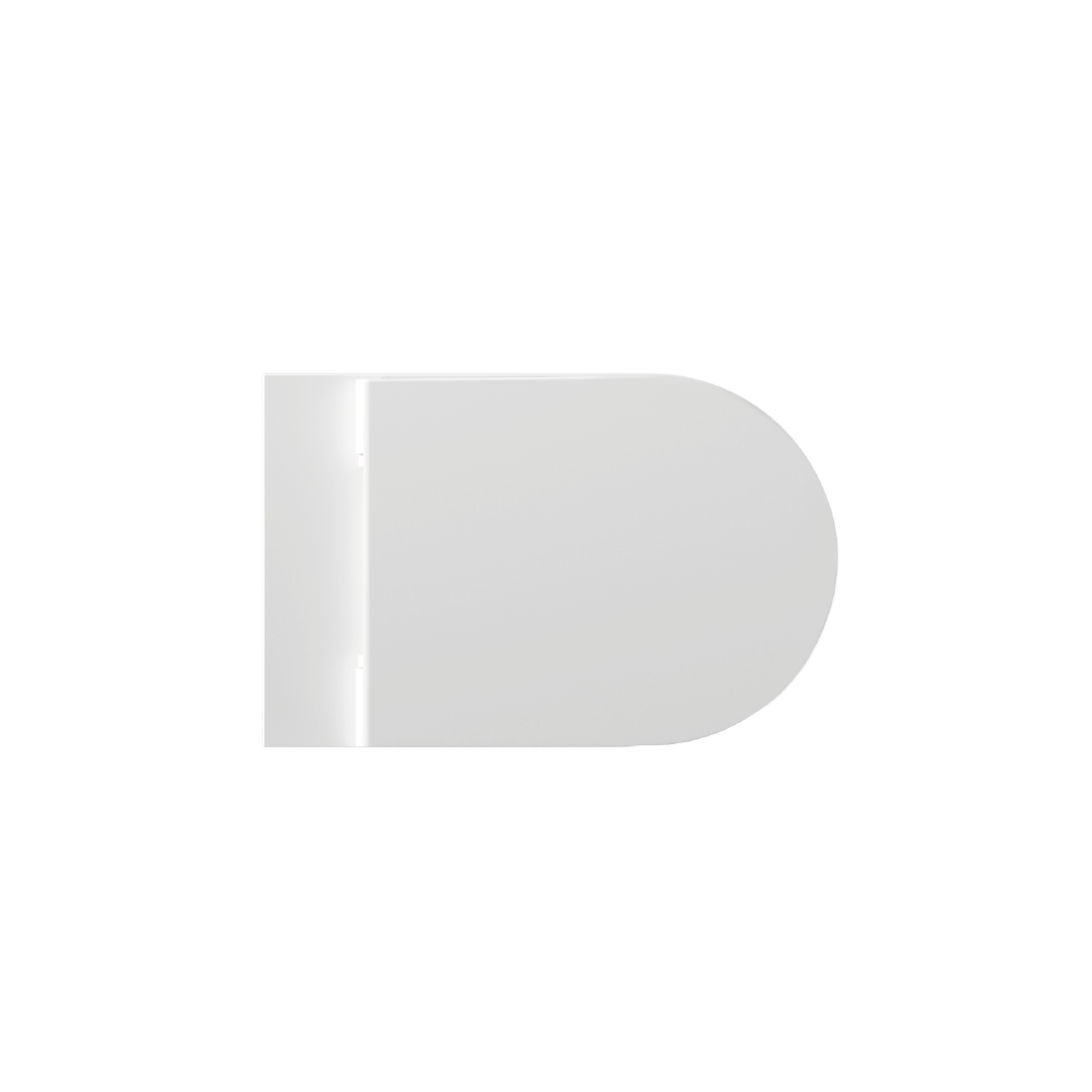 Coppia Di Sanitari Da Terra Alice Ceramica Filo Muro Senza Brida Bianco Opaco "Hide Round"