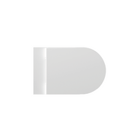 Coppia Di Sanitari Da Terra Alice Ceramica Filo Muro Senza Brida Bianco Opaco "Hide Round"