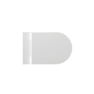 Coppia Di Sanitari Da Terra Alice Ceramica Filo Muro Senza Brida Bianco Opaco "Hide Round"