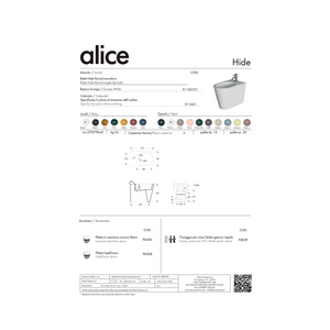 Coppia Di Sanitari Da Terra Alice Ceramica Filo Muro Senza Brida Bianco Opaco "Hide Round"