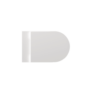 Coppia Di Sanitari Da Terra Alice Ceramica Filo Muro Senza Brida Bianco Lucido "Hide Round"