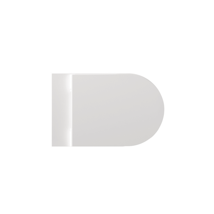 Coppia Di Sanitari Da Terra Alice Ceramica Filo Muro Senza Brida Bianco Lucido "Hide Round"