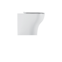 Coppia Di Sanitari Alice Ceramica Da Terra Filo Muro Senza Brida Bianco Opaco "Unica"