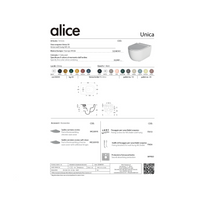 Wc Sospeso Senza Brida Alice Ceramica "Unica 55" Bianco Lucido