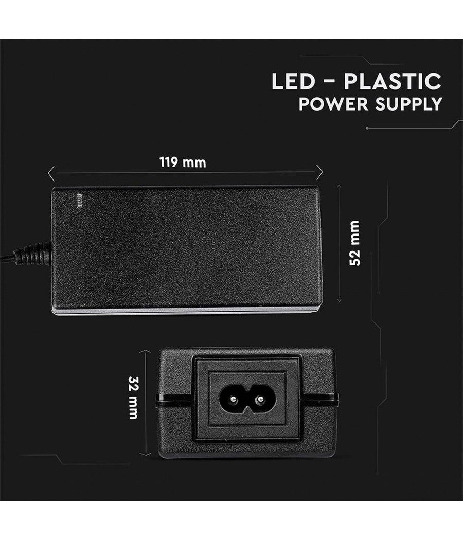 Alimentatore 12v 78w 6,5a Con Jack 2.1 Ip44 Plug&play Spina A 2 Poli Input 220v         