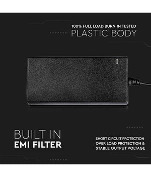 Alimentatore 12v 78w 6,5a Con Jack 2.1 Ip44 Plug&play Spina A 2 Poli Input 220v         