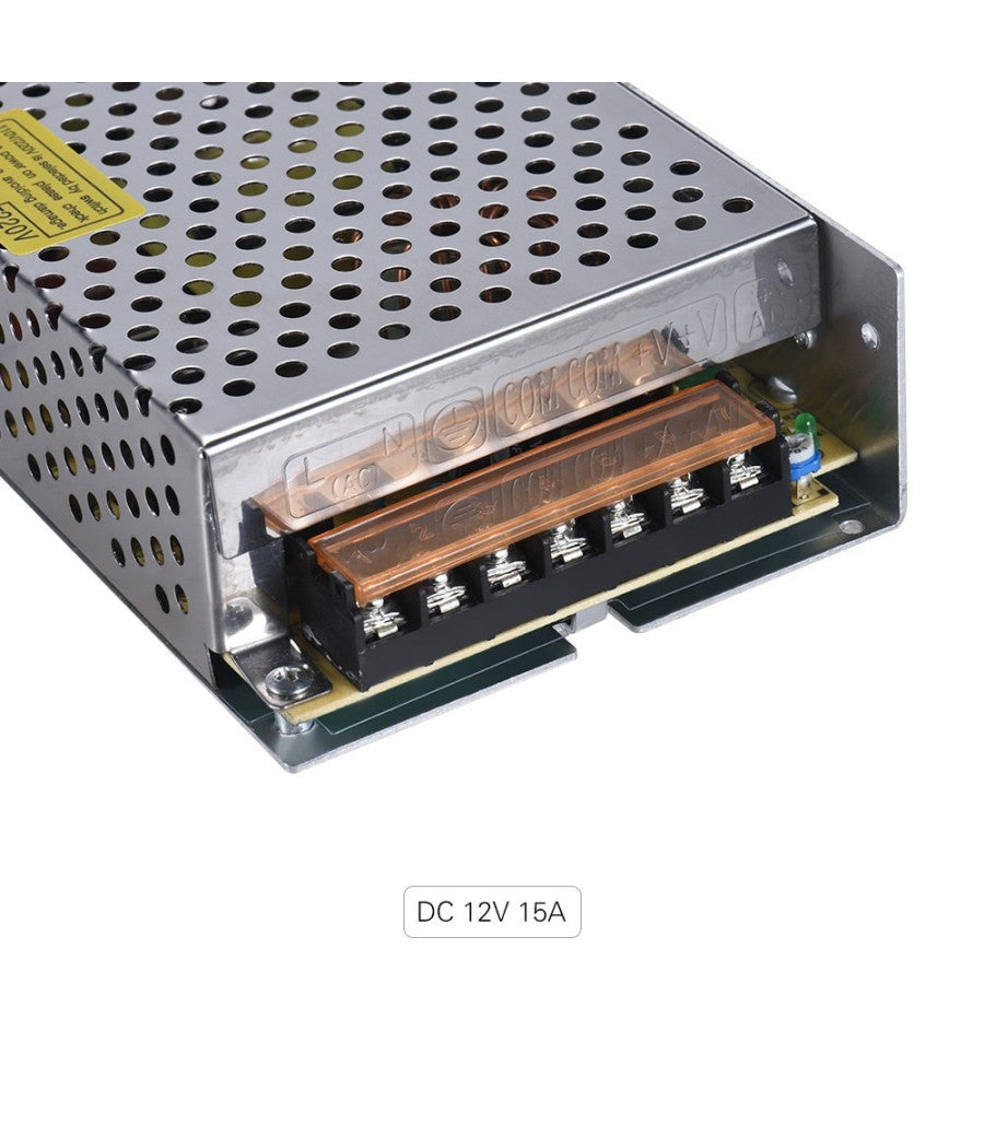 Alimentatore 15a 12v Striscia Led Trasformatore 15 Ampere Stabilizzato 220v 180w         