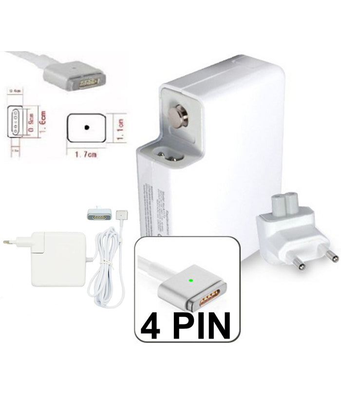 Alimentatore 60w Compatibile Per Notebook Magsafe 2 Macbook Pro Retina 13" 4 Pin         