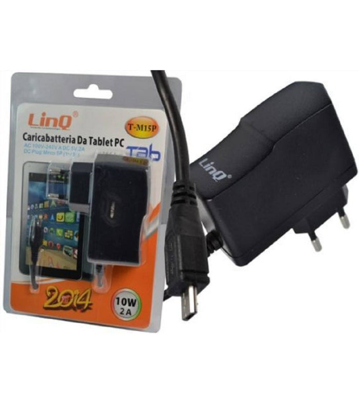 Alimentatore Caricabatteria Da Rete Casa Per Tablet Pc 5v 2a 10w Micro Usb T-m15p         