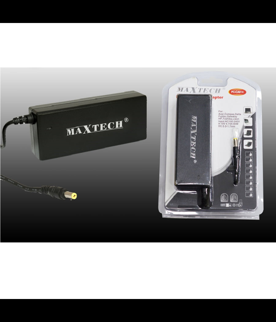 Alimentatore Caricabatteria Per Pc Hp Compaq Acer Toshiba 90w Maxtech Pc-ca014         