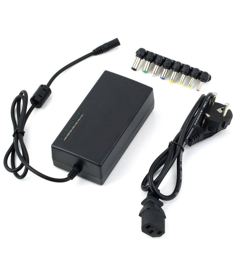 Alimentatore Caricatore Universale Pc Notebook 96 W Lcd Monitor Con 8 Connettori         