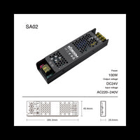 Alimentatore LED Dimmerabile 24V 100W Trasformatore ultra sottile per striscia LED Driver LED
