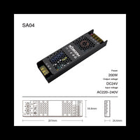 Alimentatore LED Dimmerabile 24V 200W Trasformatore ultra sottile per striscia LED Driver LED