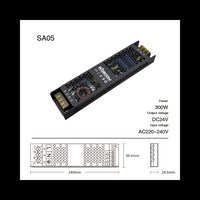 Alimentatore LED Dimmerabile 24V 300W Trasformatore ultra sottile per striscia LED Driver LED
