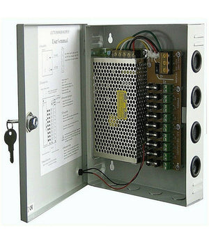 Alimentatore Quadro Di Alimentazione 12 Volt 18 Canali Centralina 20a 220vdc         