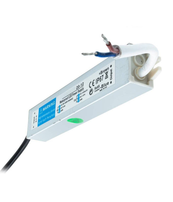 Alimentatore Slim 20w Trasformatore Impermeabile Strisce Led Lampade Telecamere         