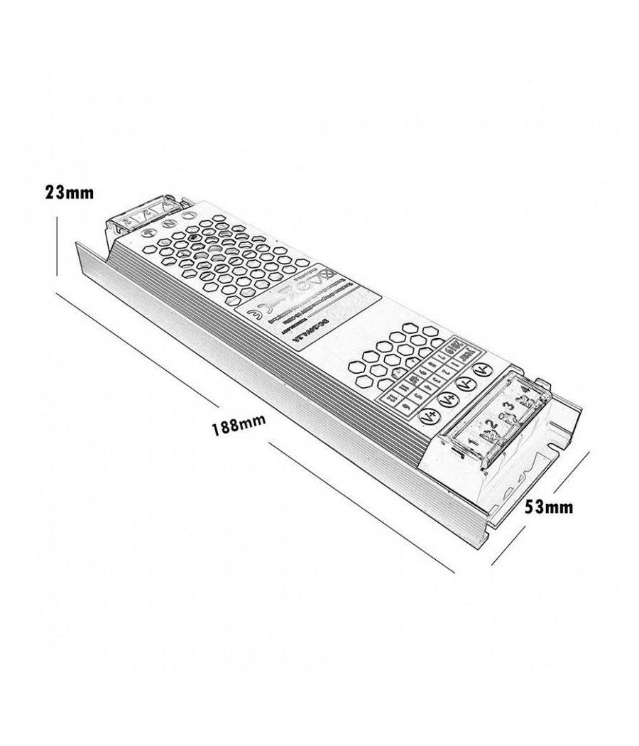 Alimentatore Stabilizzato 2 Uscite 100 W Slim Trasformatore 24 V 4.2a S24v-100w         