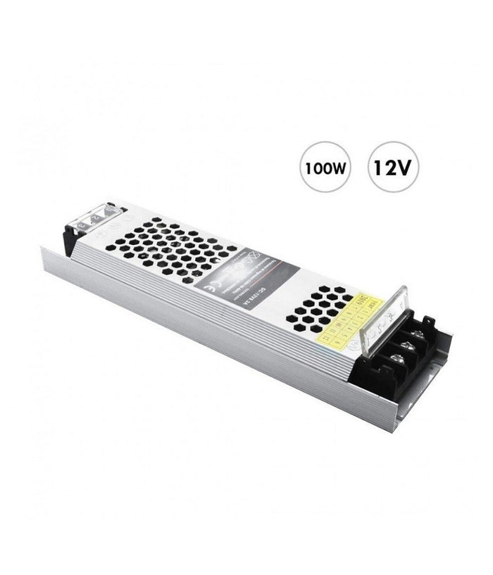 Alimentatore Stabilizzato Trasformatore Slim 8.3a 12v 100 Watt Ip20 S-12v-100w         