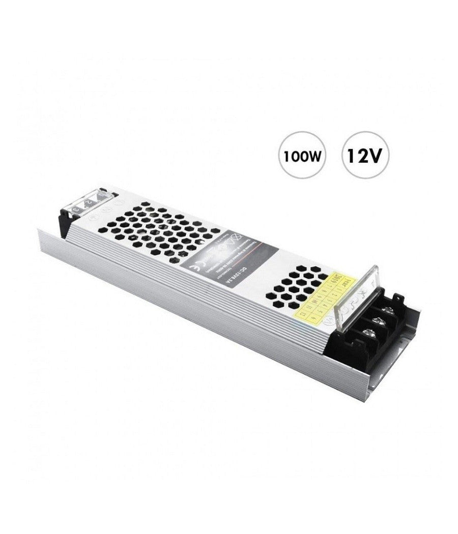 Alimentatore Stabilizzato Trasformatore Slim 8.3a 12v 100 Watt Ip20 S-12v-100w         