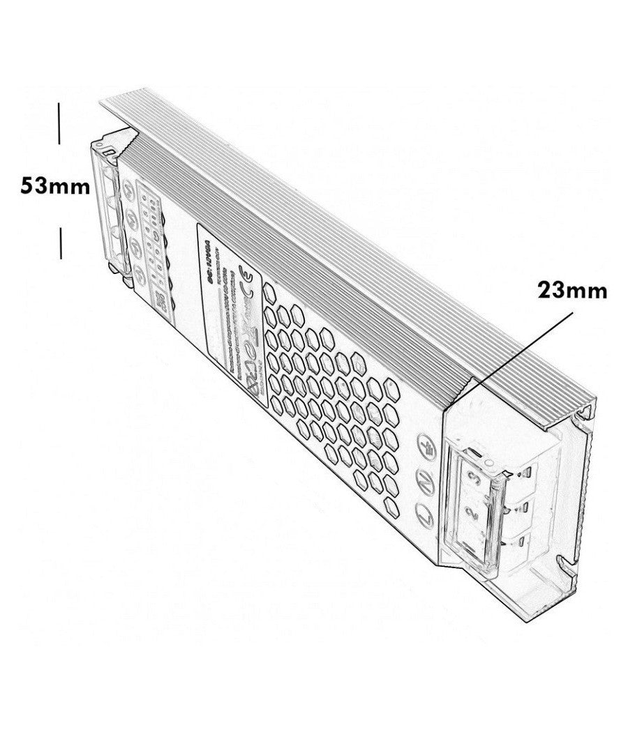 Alimentatore Stabilizzato Trasformatore Slim 8.3a 12v 100 Watt Ip20 S-12v-100w         