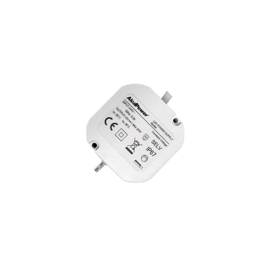 Alimentatore Switching 12V 20W DC (1.66A) - Waterproof IP67 per LED Esterni, Giardino e Ambienti Umidi - Ultra-Compatto