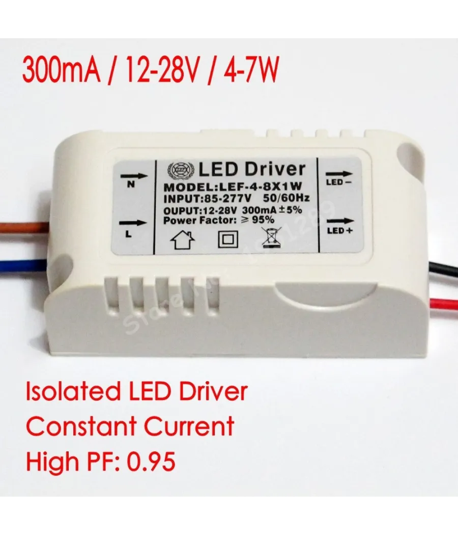 Trade Shop - Alimentatore Trasformatore Driver Per Faretto Da Incasso 3 7 9 12 15 18w 25watt -  4-7 Watt