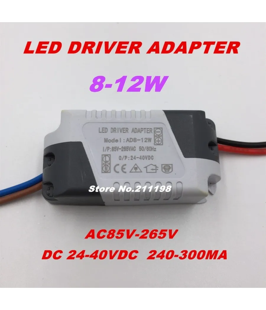 Trade Shop - Alimentatore Trasformatore Driver Per Faretto Da Incasso 3 7 9 12 15 18w 25watt -  8-12 Watt