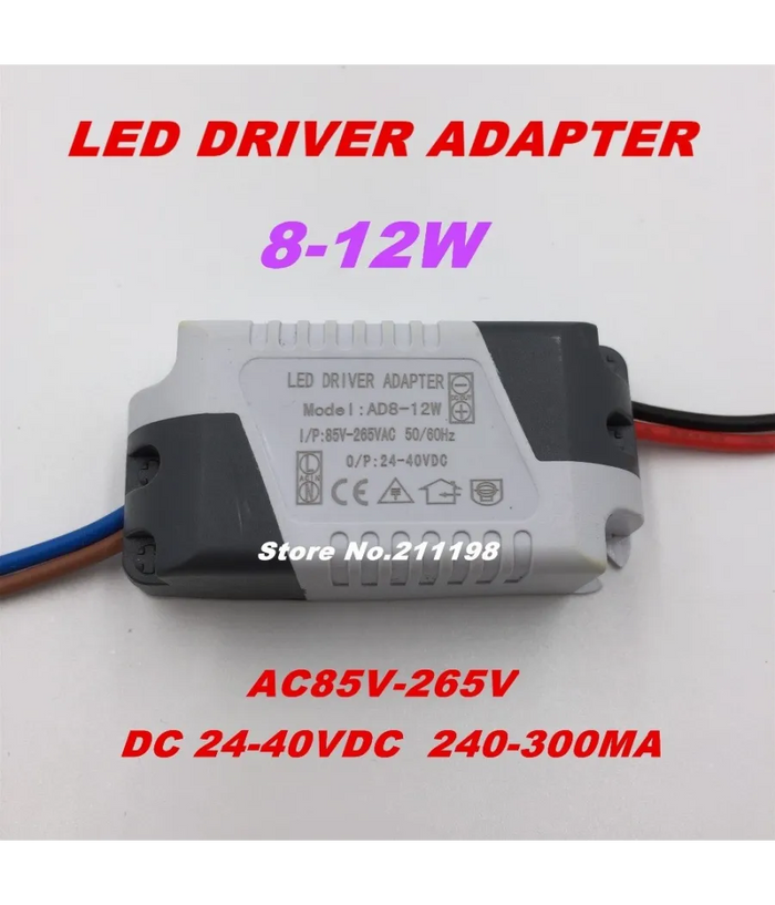 Trade Shop - Alimentatore Trasformatore Driver Per Faretto Da Incasso 3 7 9 12 15 18w 25watt -  8-12 Watt