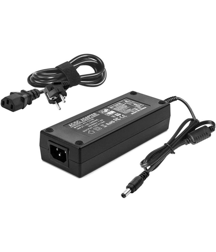 Alimentatore Trasformatore Stabilizzato Da 12v 5a Per Led Telecamere Spina Shuko         