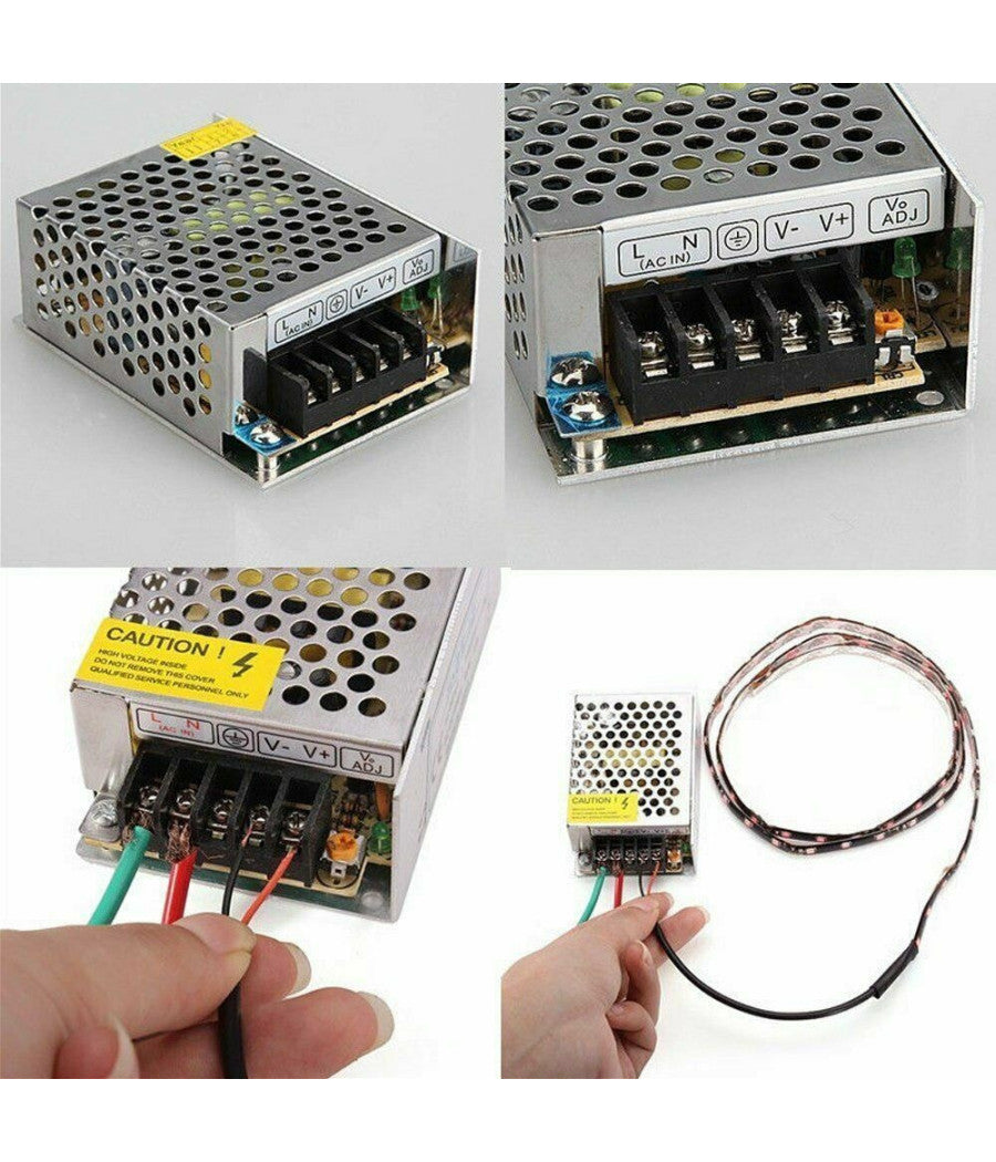 Alimentatore Trasformatore Stabilizzato Per Strisce Led 24v Dc Swintching Ampere      -2 Ampere  -