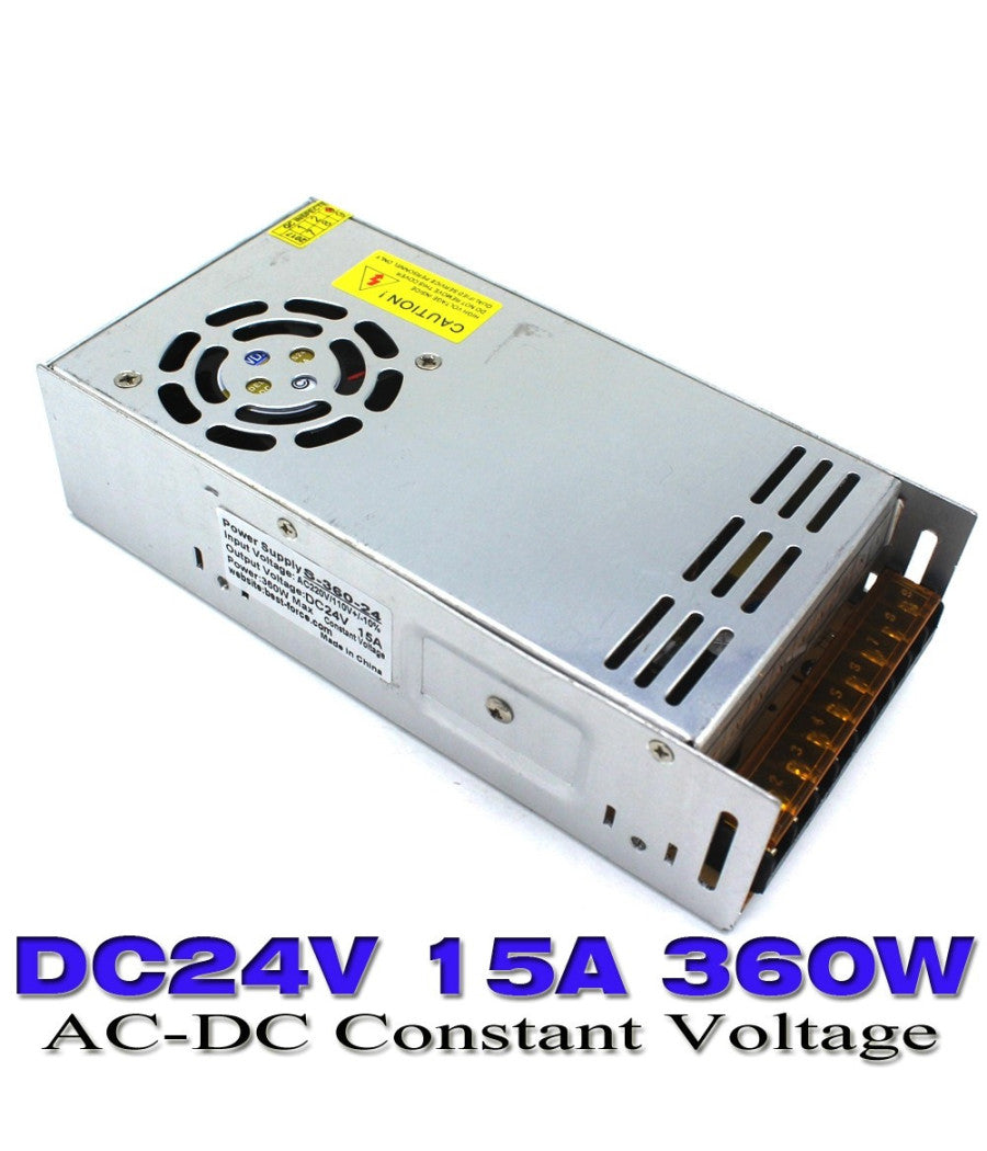 Alimentatore Trasformatore Stabilizzato Per Strisce Led 24v Dc Swintching Ampere      -15 Ampere  -