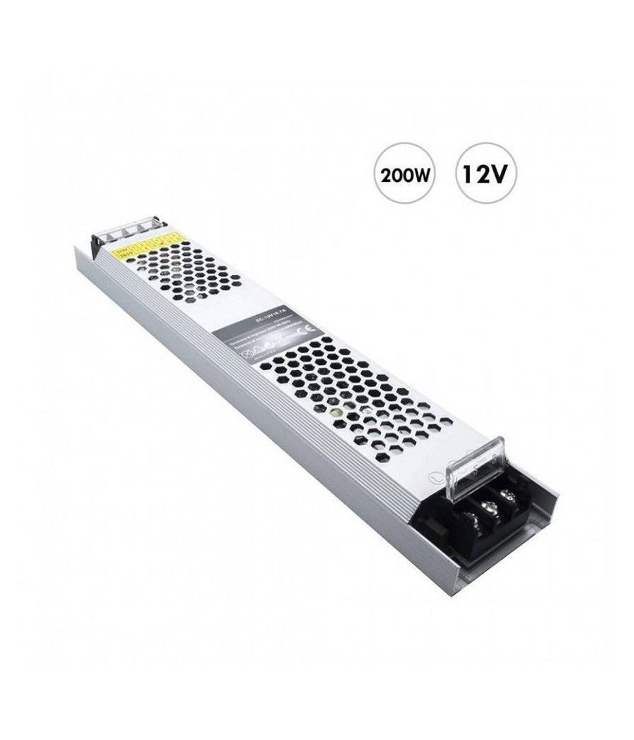 Alimentatore Trasformatore Stabilizzato Slim 16.7a 12v 110-230v 200w S-12v-200w         