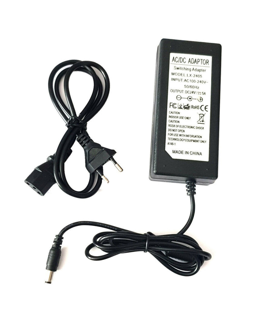 Alimentatore Trasformatore Stabilizzato Telecamere Led Sorveglianza 24v 5a         