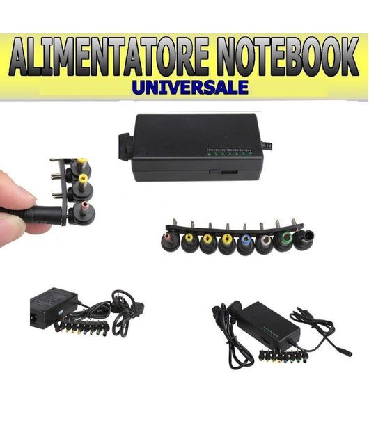 Alimentatore Universale 120w Pc Laptop Usb Ufficio Casa Notebook 8 Adattatori         