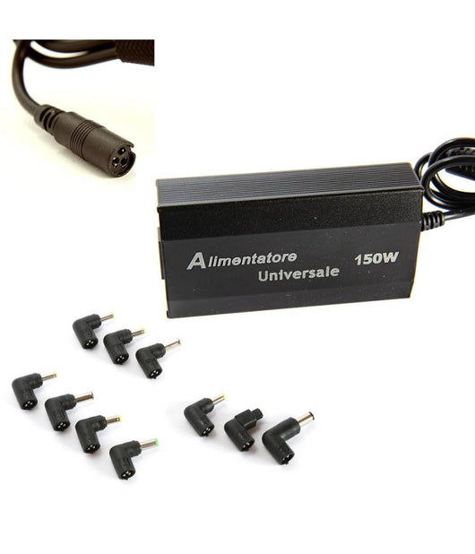 Alimentatore Universale 150w Pc Laptop Usb Ufficio Casa Notebook 10 Adattatori         