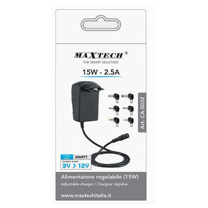 Alimentatore Universale 8 Adattatori Switch 3-12v Pc Notebook Fotocamera Maxtech Ca-s032         