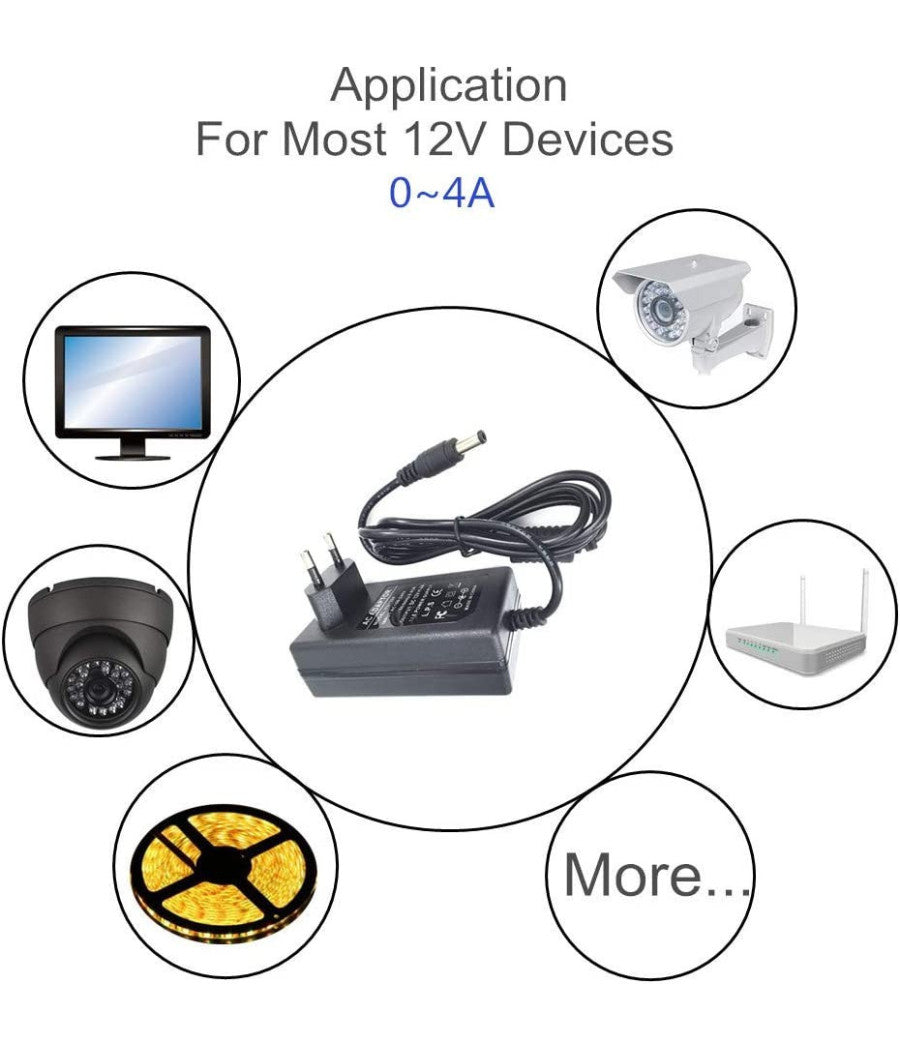 Alimentatore Universale Ac / Dc Adattatore Di Alimentazione 12v 4a Qy-9120         