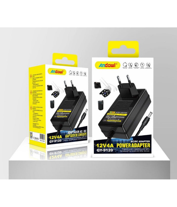 Alimentatore Universale Ac / Dc Adattatore Di Alimentazione 12v 4a Qy-9120         