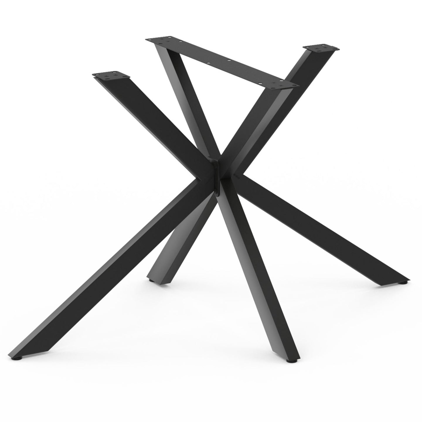 IDMarket - ALIX base de mesa de metal negro 130 cm diseño industrial