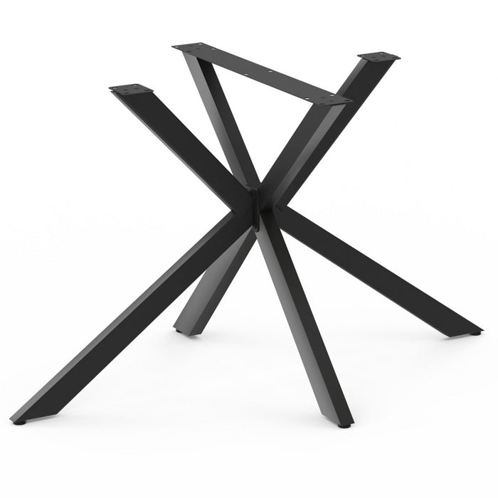 IDMarket - ALIX base de mesa de metal negro 130 cm diseño industrial