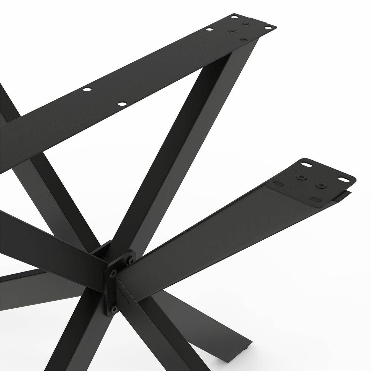 IDMarket - ALIX base de mesa de metal negro 130 cm diseño industrial