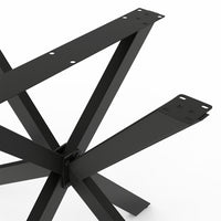 IDMarket - ALIX base de mesa de metal negro 130 cm diseño industrial