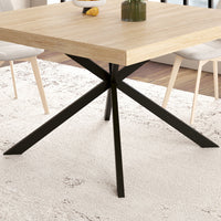 IDMarket - ALIX base de mesa de metal negro 130 cm diseño industrial