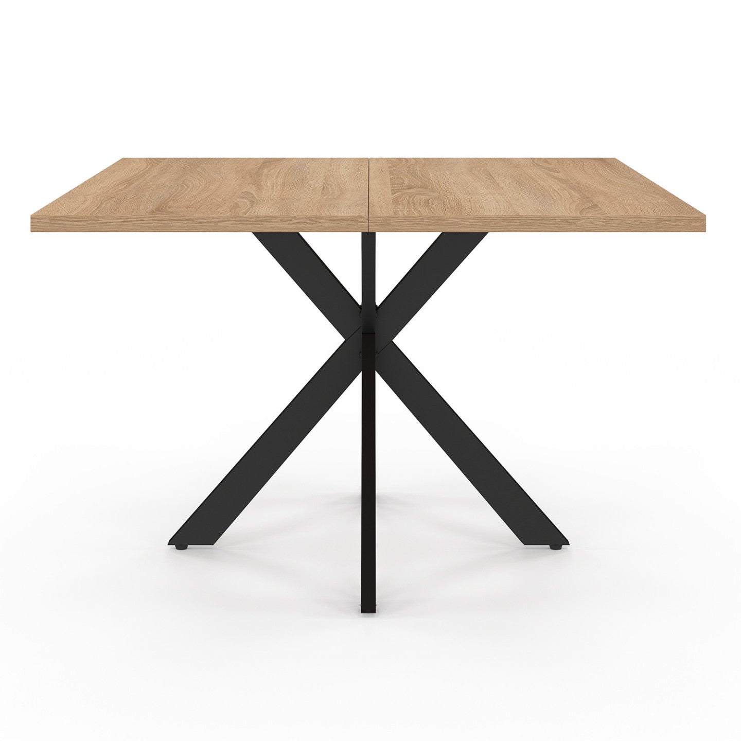 IDMarket - ALIX tavolino quadrato con gamba a ragno 70 cm legno e nero